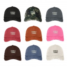VODKA TONIC Distressed Dad Hat Embroidered Quinine Alcohol Cap Hat  Many Colors  eb-54289246